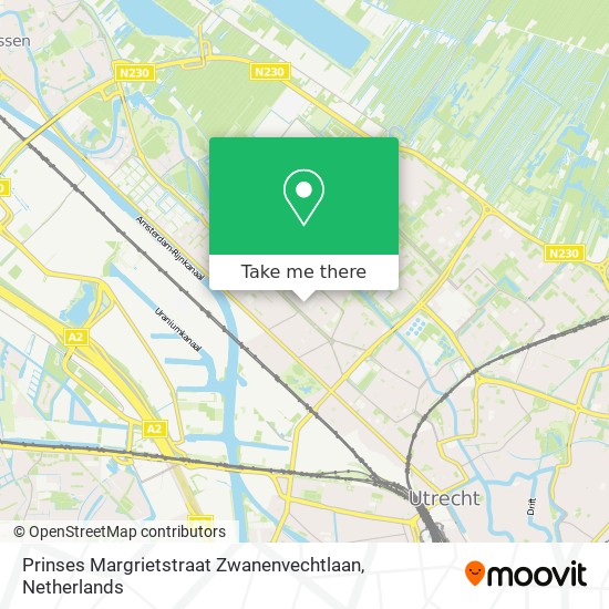 Prinses Margrietstraat Zwanenvechtlaan map