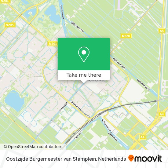 Oostzijde Burgemeester van Stamplein map