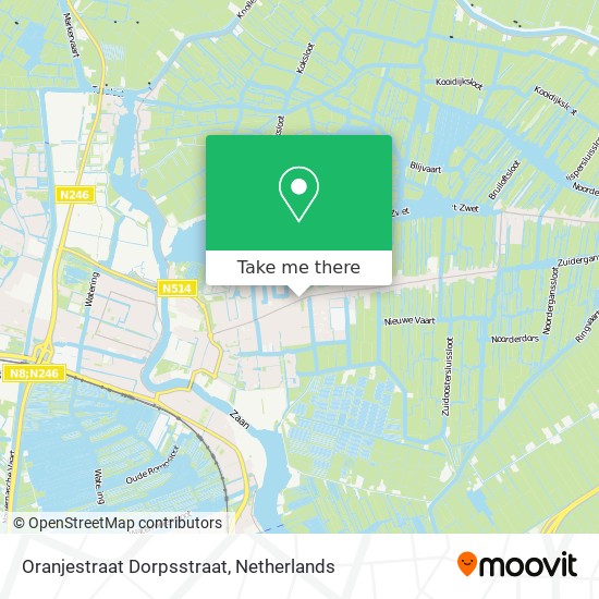 Oranjestraat Dorpsstraat map