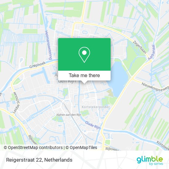 Reigerstraat 22 Karte