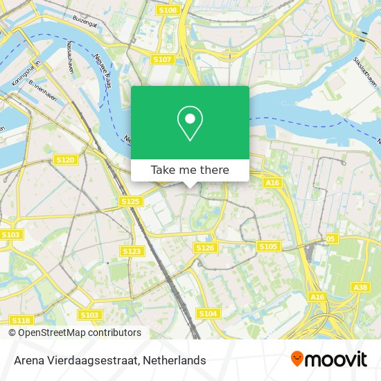 Arena Vierdaagsestraat Karte