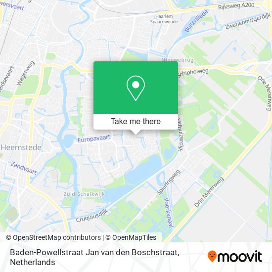 Baden-Powellstraat Jan van den Boschstraat map