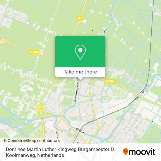 Dominee Martin Luther Kingweg Burgemeester D. Kooimanweg map