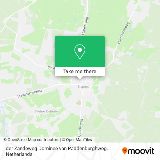 der Zandeweg Dominee van Paddenburghweg map