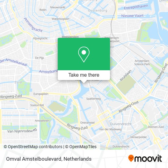 Omval Amstelboulevard Karte