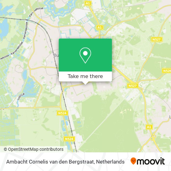 Ambacht Cornelis van den Bergstraat Karte