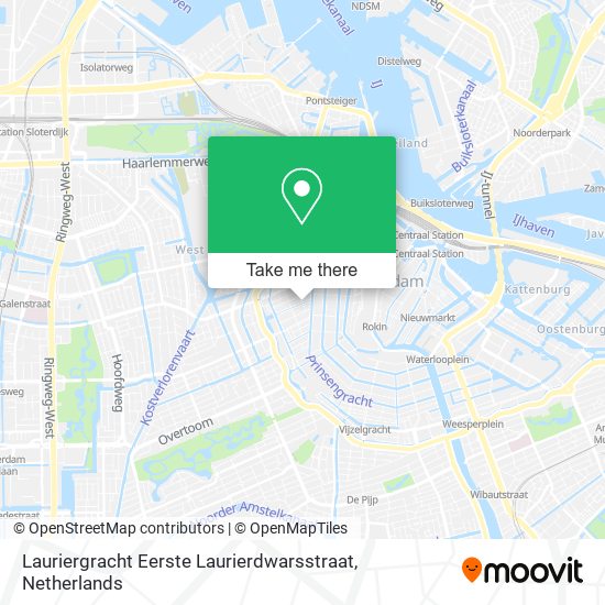 Lauriergracht Eerste Laurierdwarsstraat map