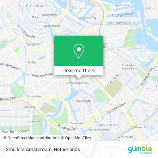 Smullers Amsterdam map