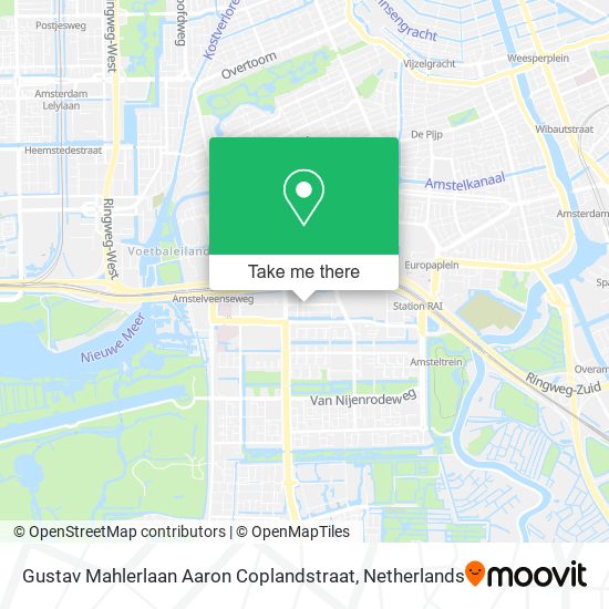 Gustav Mahlerlaan Aaron Coplandstraat map