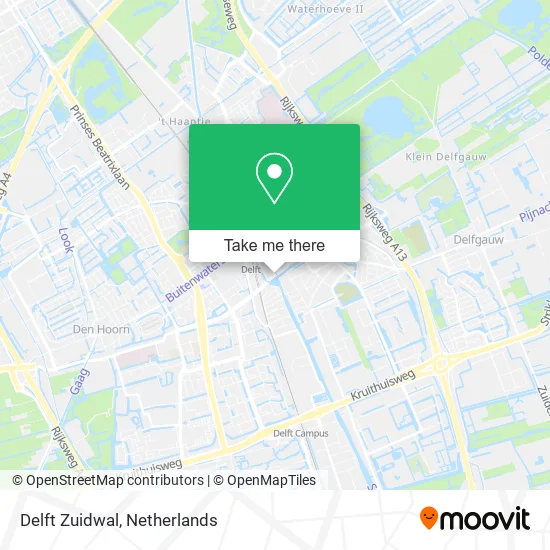 Delft Zuidwal map