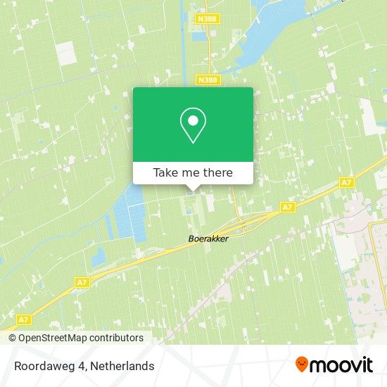 Roordaweg 4 map