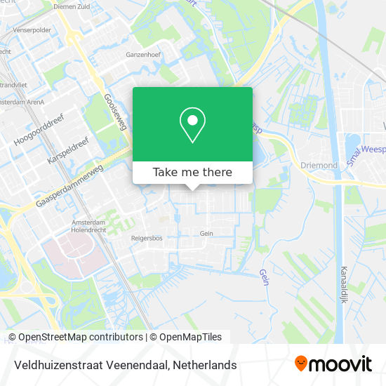 Veldhuizenstraat Veenendaal map