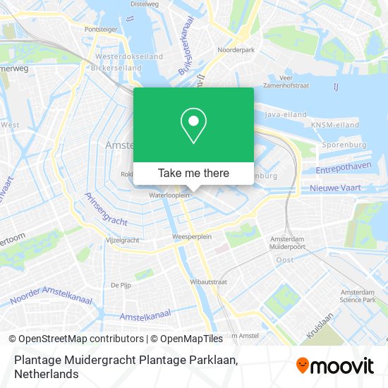 Plantage Muidergracht Plantage Parklaan map