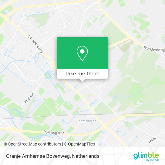 Oranje Arnhemse Bovenweg map