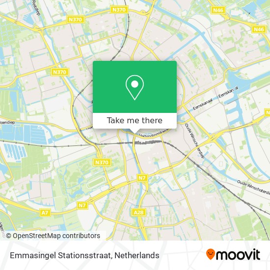 Emmasingel Stationsstraat Karte