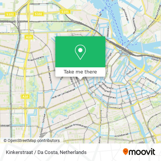 Kinkerstraat / Da Costa map