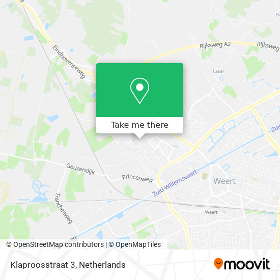 Klaproosstraat 3 Karte