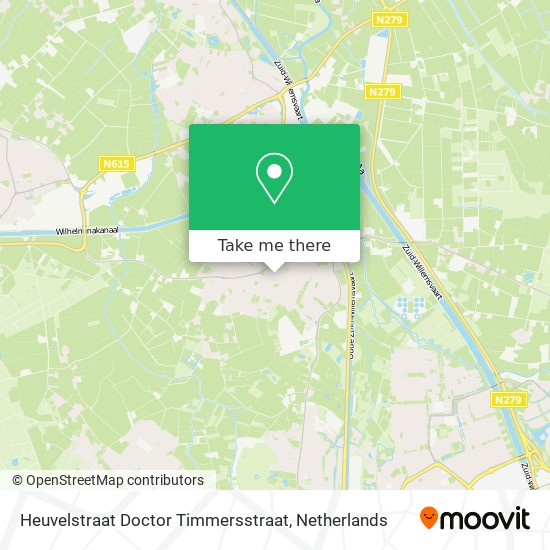 Heuvelstraat Doctor Timmersstraat map