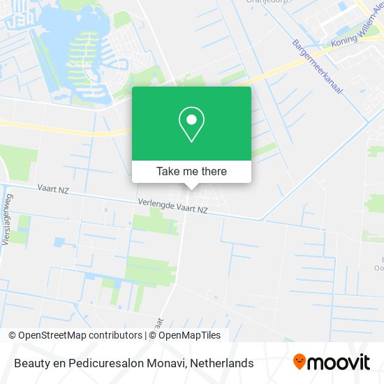 Beauty en Pedicuresalon Monavi map