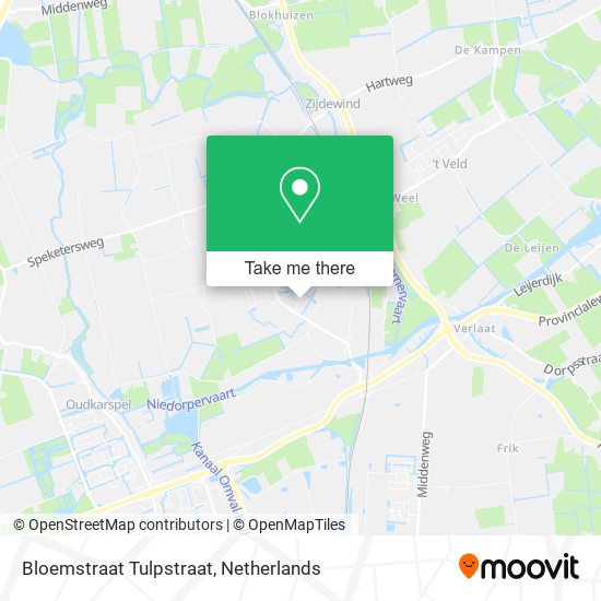 Bloemstraat Tulpstraat Karte