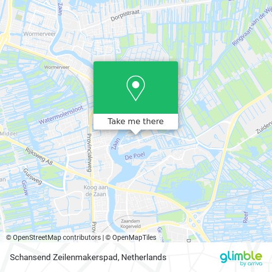 Schansend Zeilenmakerspad map