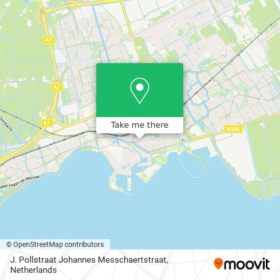 J. Pollstraat Johannes Messchaertstraat map