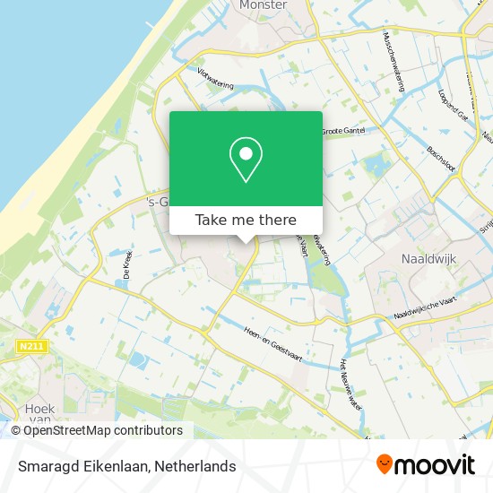 Smaragd Eikenlaan map