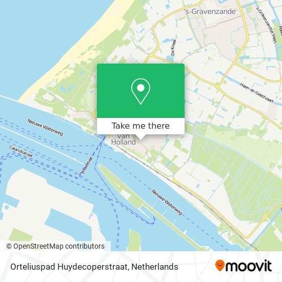 Orteliuspad Huydecoperstraat Karte