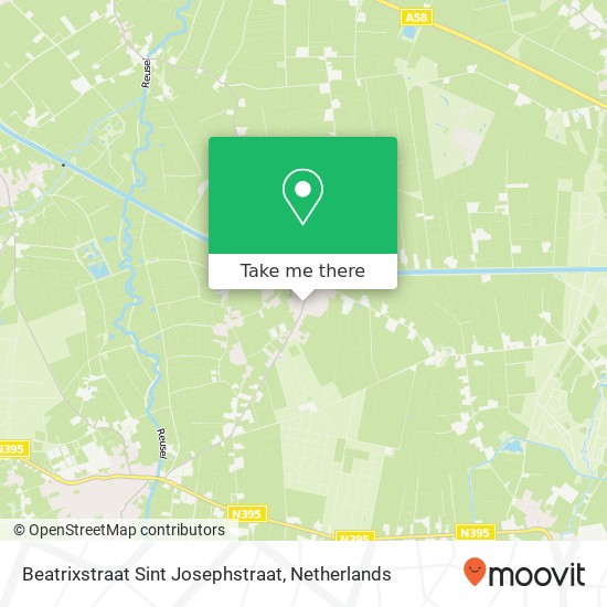 Beatrixstraat Sint Josephstraat, 5089 NK Diessen map