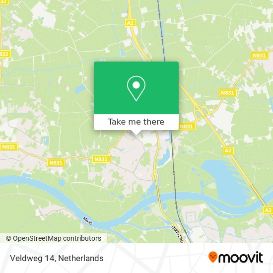 Veldweg 14 map