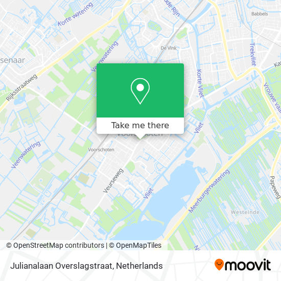 Julianalaan Overslagstraat map