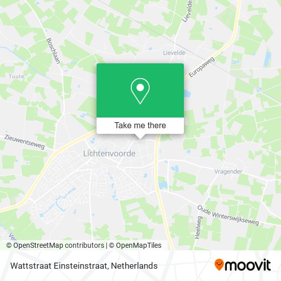 Wattstraat Einsteinstraat map
