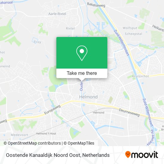 Oostende Kanaaldijk Noord Oost map