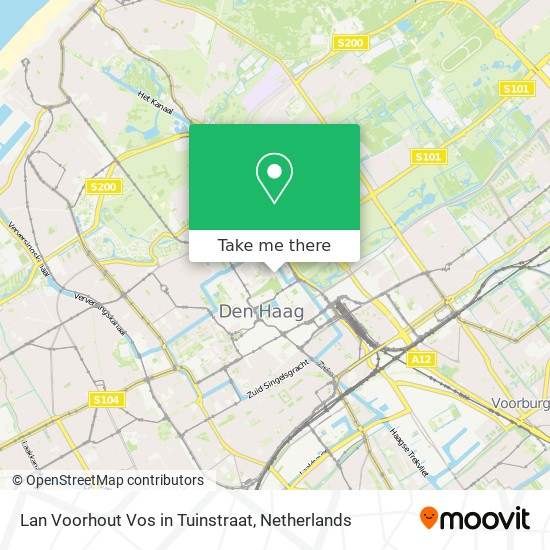 Lan Voorhout Vos in Tuinstraat map