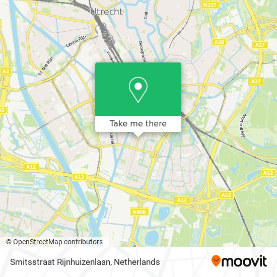 Smitsstraat Rijnhuizenlaan map