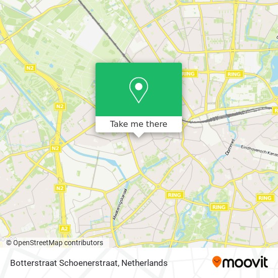 Botterstraat Schoenerstraat Karte
