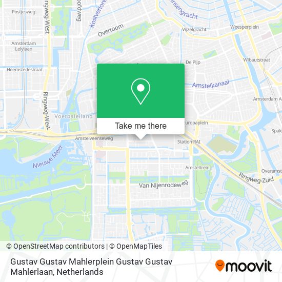 Gustav Gustav Mahlerplein Gustav Gustav Mahlerlaan map