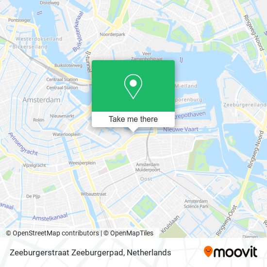 Zeeburgerstraat Zeeburgerpad map