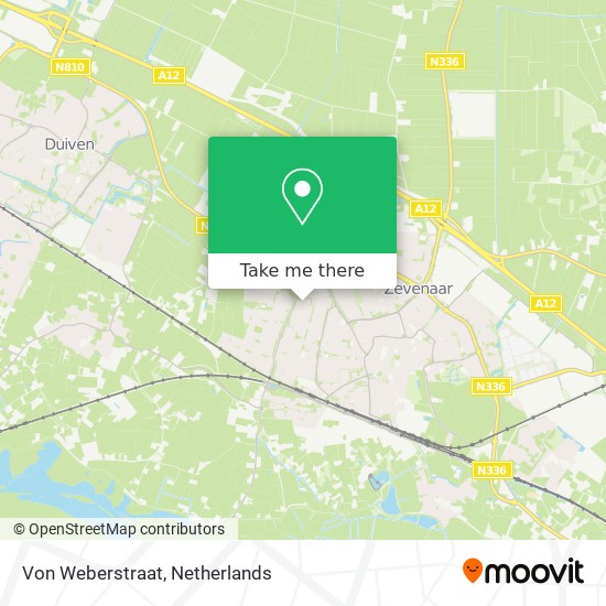 Von Weberstraat map