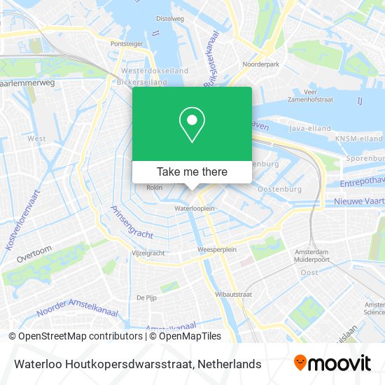 Waterloo Houtkopersdwarsstraat Karte