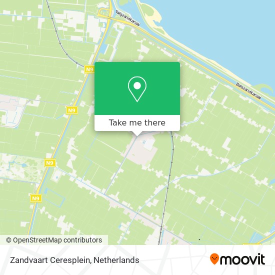 Zandvaart Ceresplein map