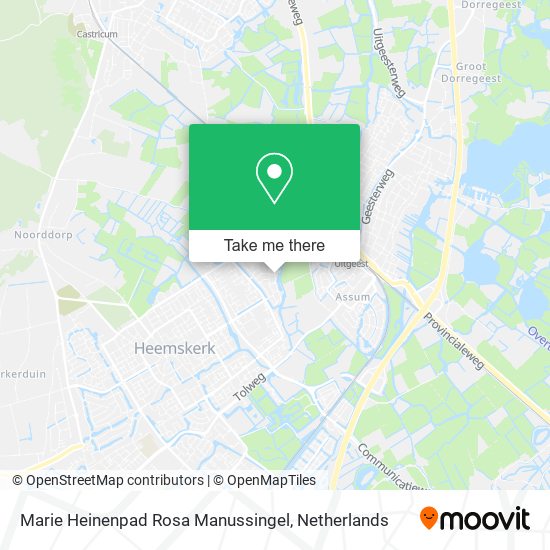 Marie Heinenpad Rosa Manussingel map