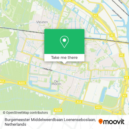 Burgemeester Middelweerdbaan Loenenseboslaan map