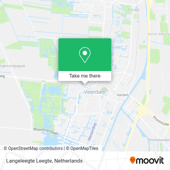 Langeleegte Leegte map