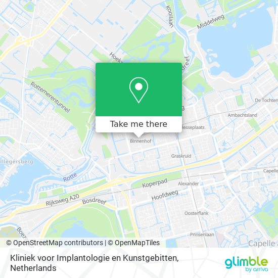 Kliniek voor Implantologie en Kunstgebitten Karte