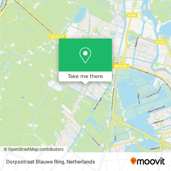 Dorpsstraat Blauwe Ring map