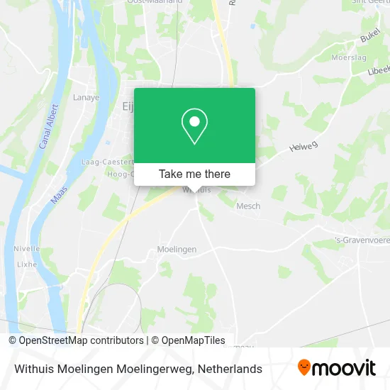 Withuis Moelingen Moelingerweg map