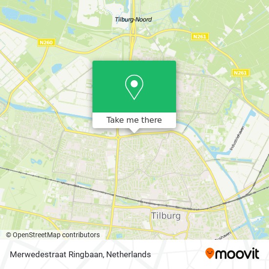 Merwedestraat Ringbaan map