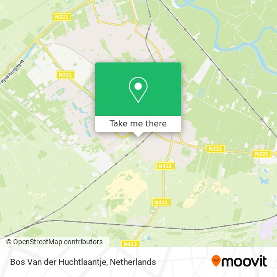 Bos Van der Huchtlaantje map