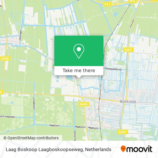 Laag Boskoop Laagboskoopseweg map